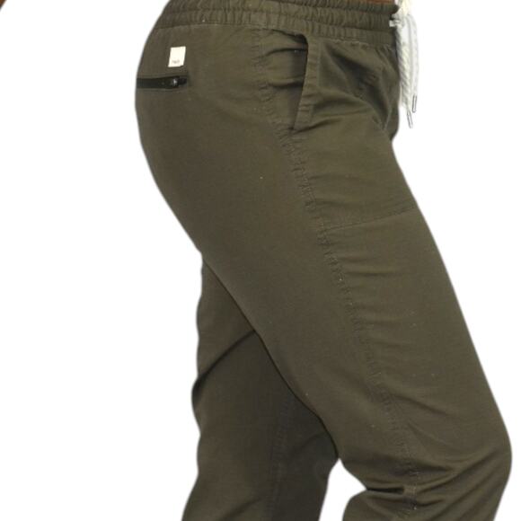 Vuori Vintage Ripstop Pants Green Cuffed Ankle Crop Cotton Drawstring Pull On XS - Picture 5 of 16